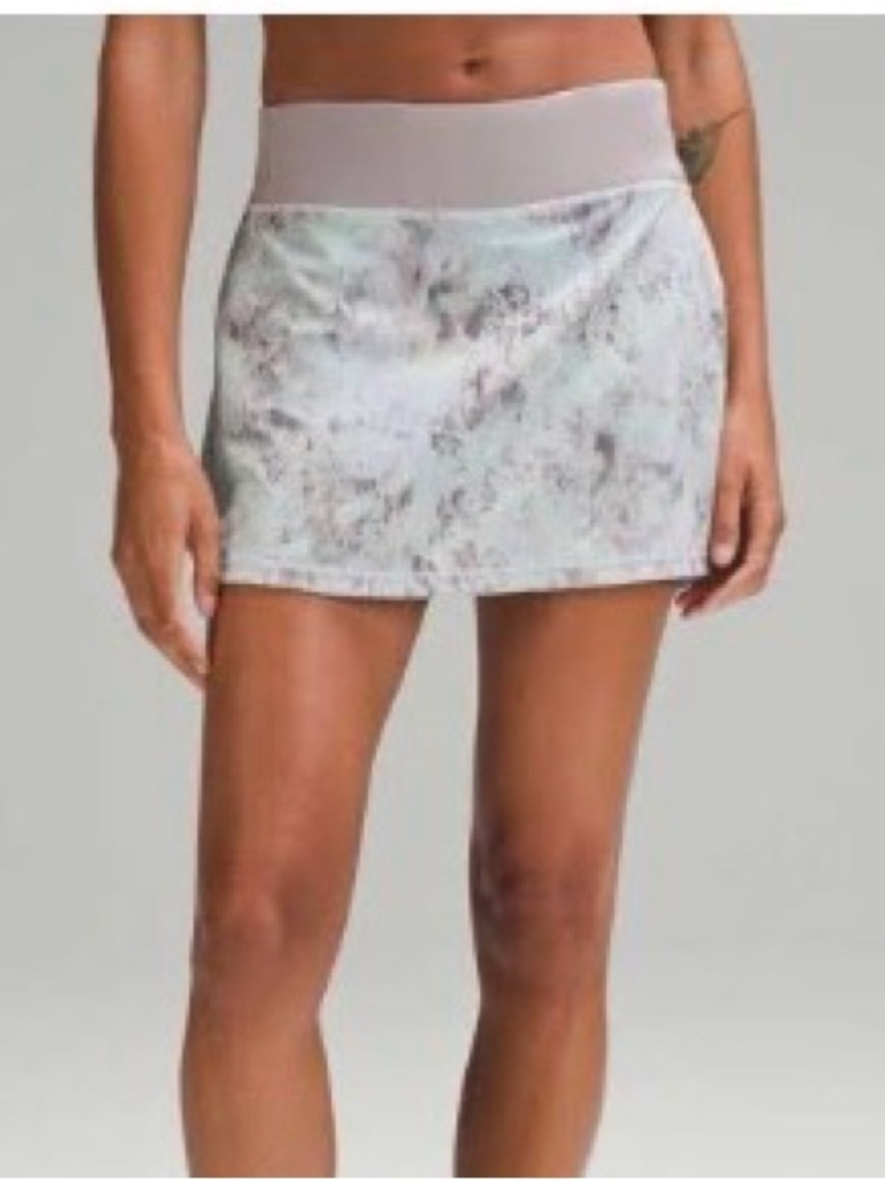 lululemon athletica Mint Floral Active Skirt with Wide Waistband